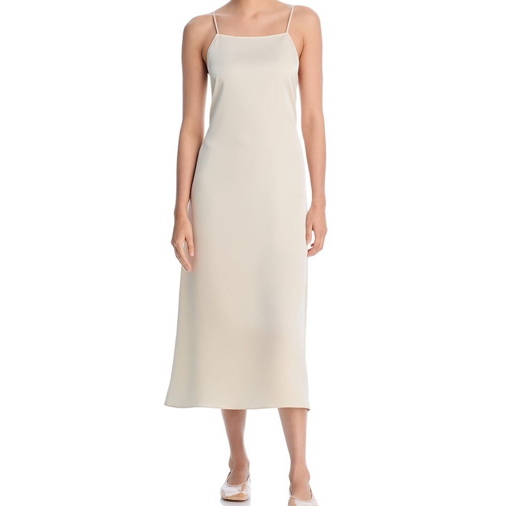 NWT LESET Barb Midi Cream Open Back Dress Small